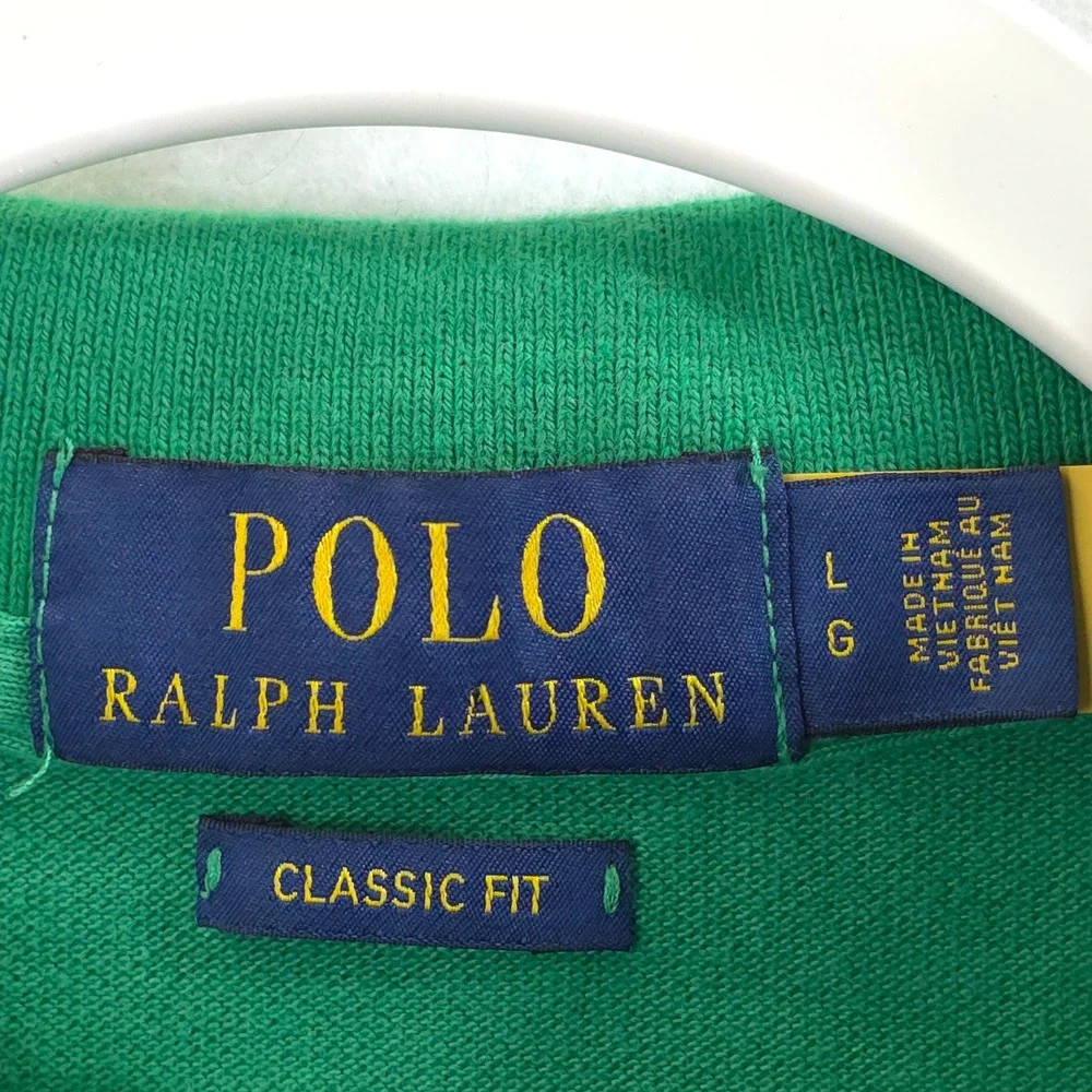 Polo Ralph Lauren Big Pony Sash Polo Green Men L Preppy Sporty Rugby Golf